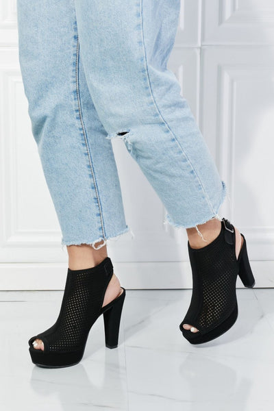 Forever Link Stand Tall Cutout Peep-Toe Heels