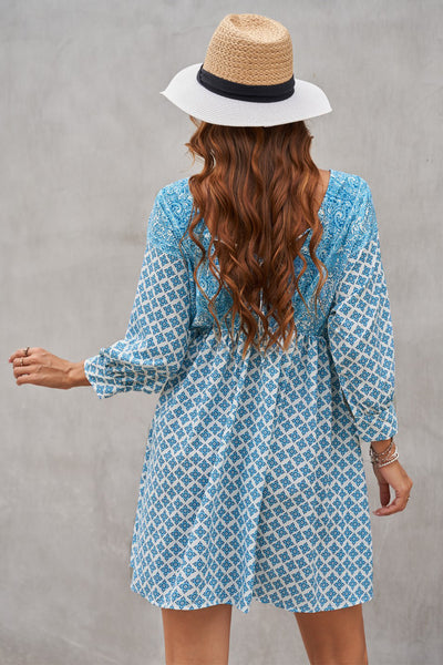 Bohemian Vintage Print Dress