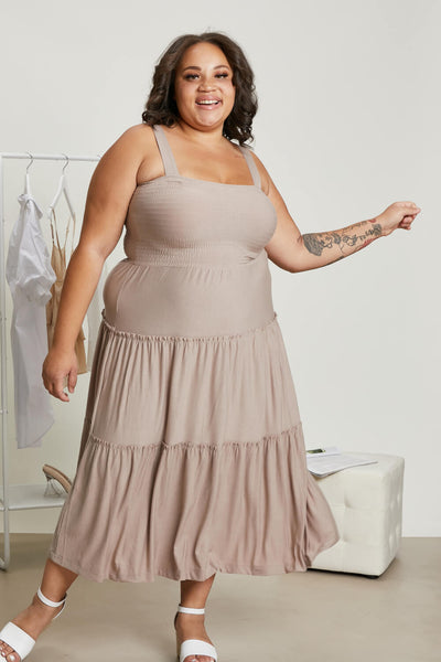 Women's Plus Size Zenana Sweet Charisma Full Size Smocked Maxi Dress