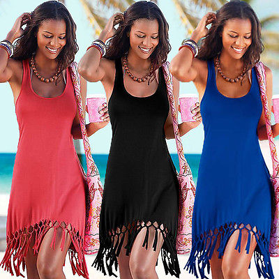 Sexy Women Summer Casual Sleeveless Beach Dress