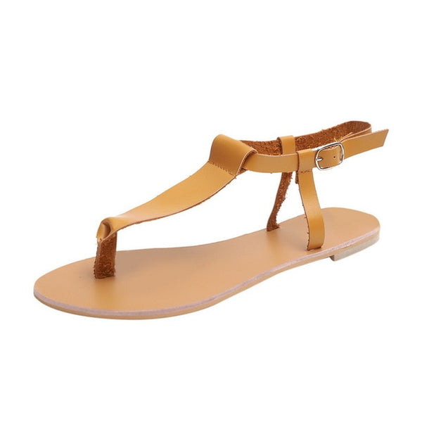 Women T Strap Vintage Casual Thong Sandals