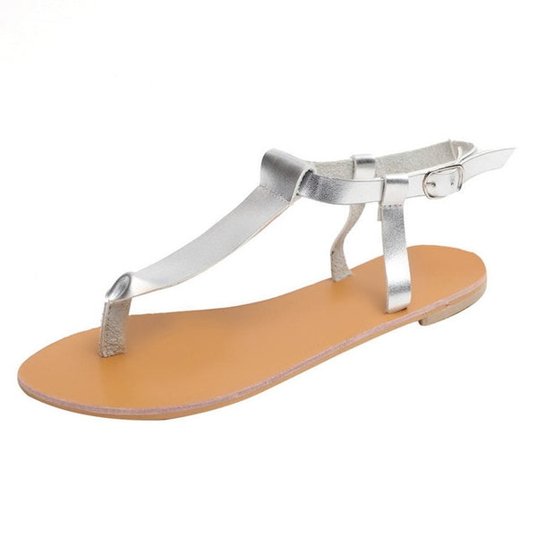 Women T Strap Vintage Casual Thong Sandals