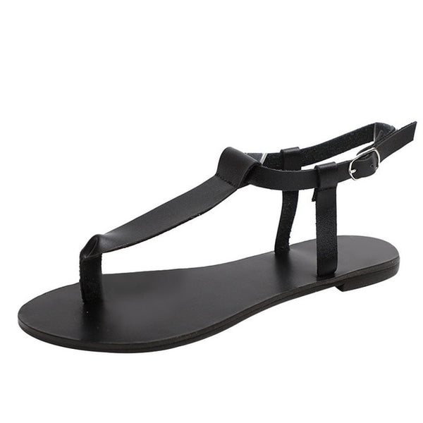 Women T Strap Vintage Casual Thong Sandals