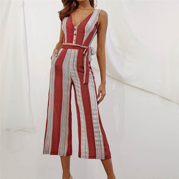 Women Fashion Off-Shoulder Sleeveless Stripe Long Dress