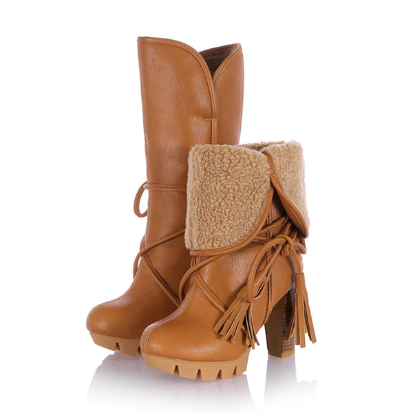 Inside Out Fringe Womens Boots