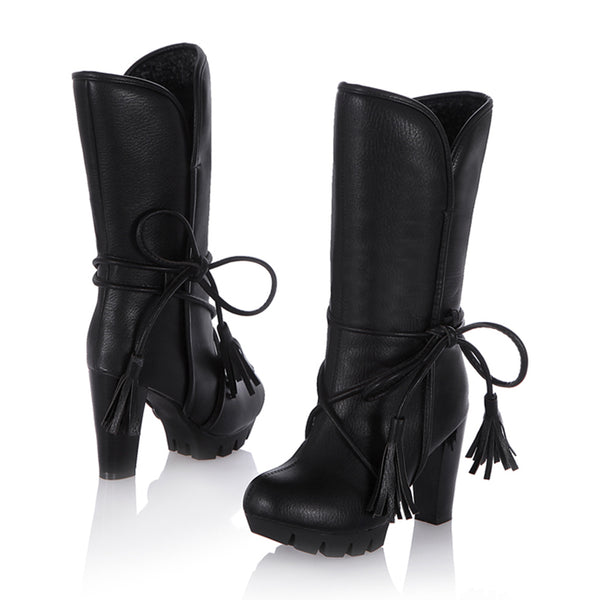 Inside Out Fringe Womens Boots
