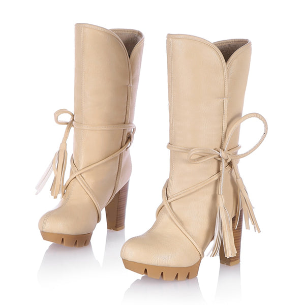 Inside Out Fringe Womens Boots
