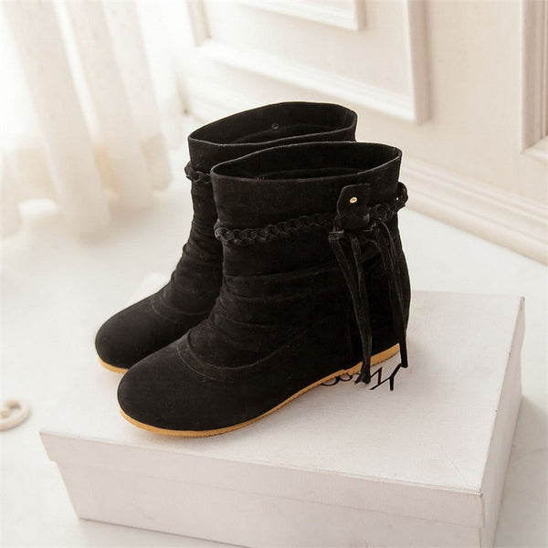 New Women Winter Tassel Ankle Boots