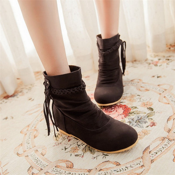 New Women Winter Tassel Ankle Boots