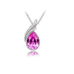Crystal Water Drop Pendant Necklace