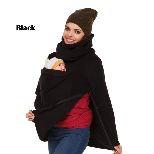 Winter Baby Carrier Jacket Kangaroo Maternity Outerwear for Pregnant Women Thick Pregnancy Baby Wearing Coat