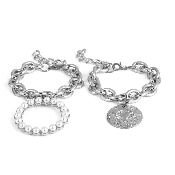 Women Bohemian Metal Hollow Stone Bracelets