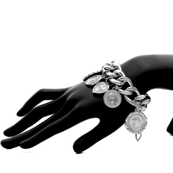 Women Bohemian Metal Hollow Stone Bracelets