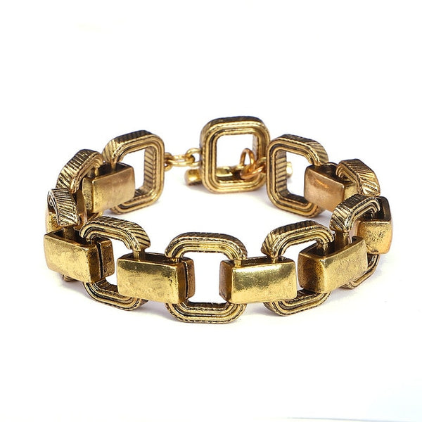 Women Bohemian Metal Hollow Stone Bracelets