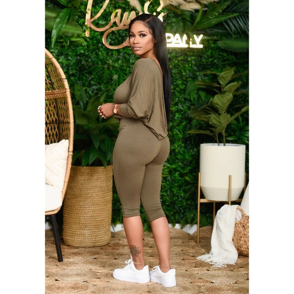 Women's Set Long Sleeve Off Shoulder Two Piece Set