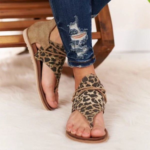 Women Leopard Open Toe Sandals