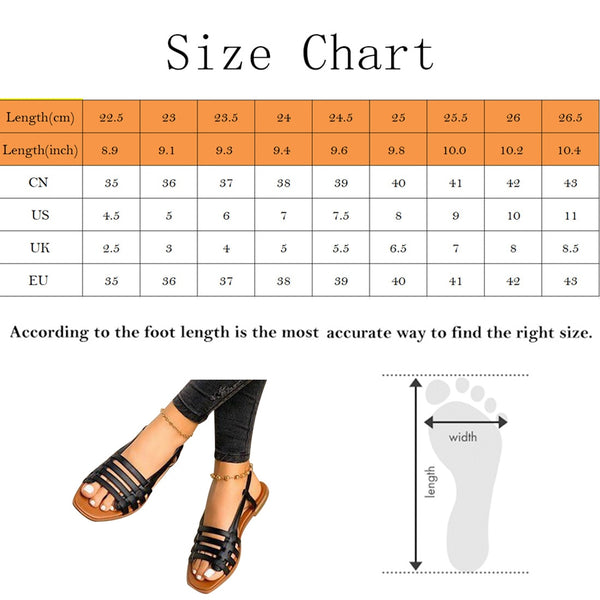 Women Gladiator Roman Open Toe Flat Sandals