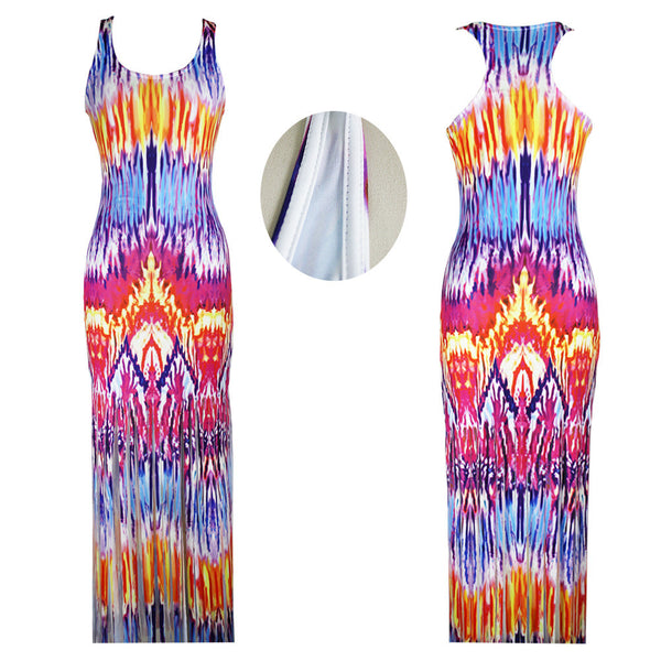 New Hot Selling Summer Casual Beach Dresses Sleeveless Tank Top Tassels Long Women Maxi Dress Vestidos