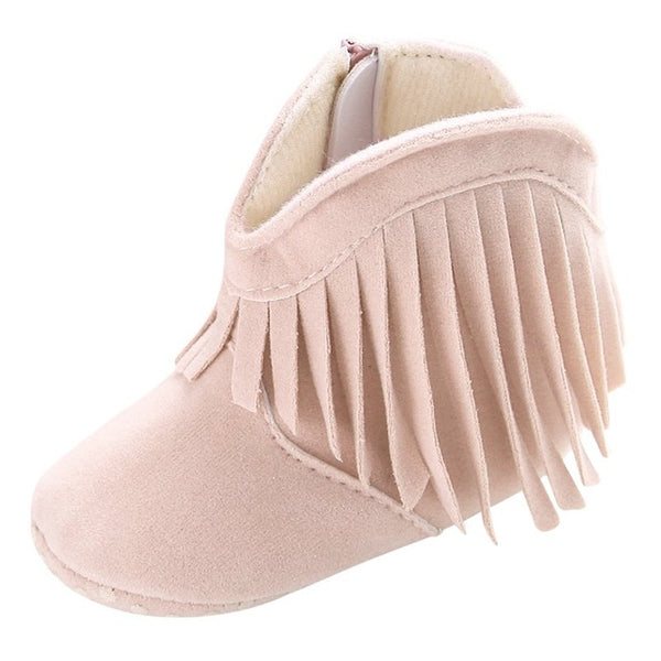 Newborn Baby Girl Kids Moccasin Moccs Solid Fringe Shoes Infant Toddler Soft Soled Anti-slip Boots Hot 0-18M