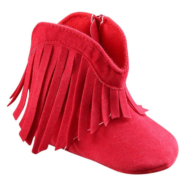 Newborn Baby Girl Kids Moccasin Moccs Solid Fringe Shoes Infant Toddler Soft Soled Anti-slip Boots Hot 0-18M