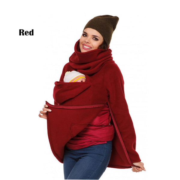 Winter Baby Carrier Jacket Kangaroo Maternity Outerwear for Pregnant Women Thick Pregnancy Baby Wearing Coat