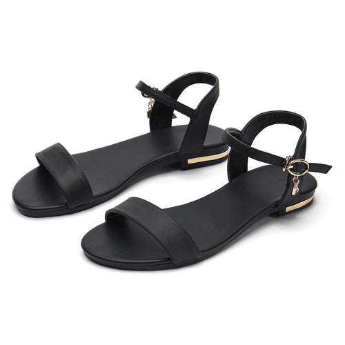 Open Toe Flip Flops Women's Sandal Flat Heel Women Shoes Gladiator Casual Flat Shoe Woman White Gold