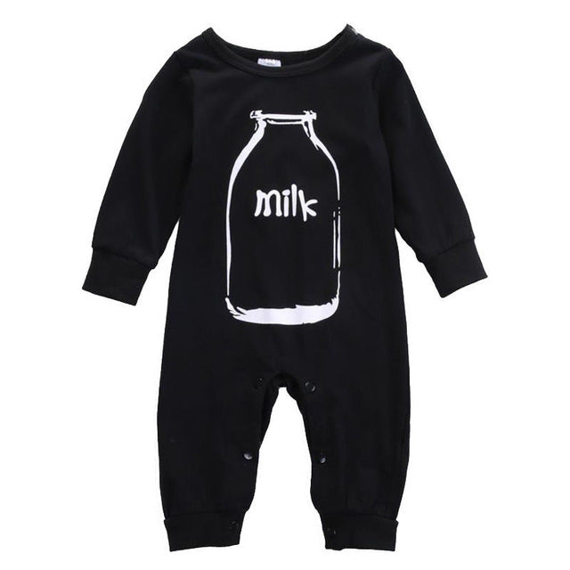 Newborn Clothes Bottle printing Baby Boy Girl Romper Long Sleeve One Piece Suit Infant Clothing Jumpsuit