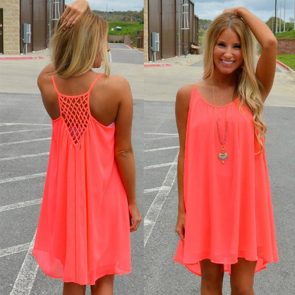 Women Beach Summer Chiffon Dress
