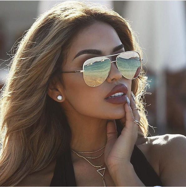 Retro Vintage Women Mirror Shades Sunglasses