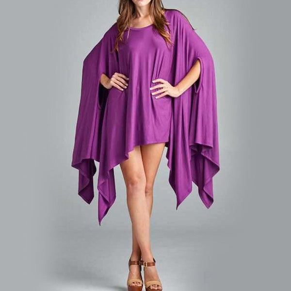 Irregular Stretchy Pleated Women Summer Dress Loose Party Dresses