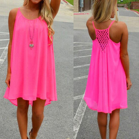 Women Beach Summer Chiffon Dress