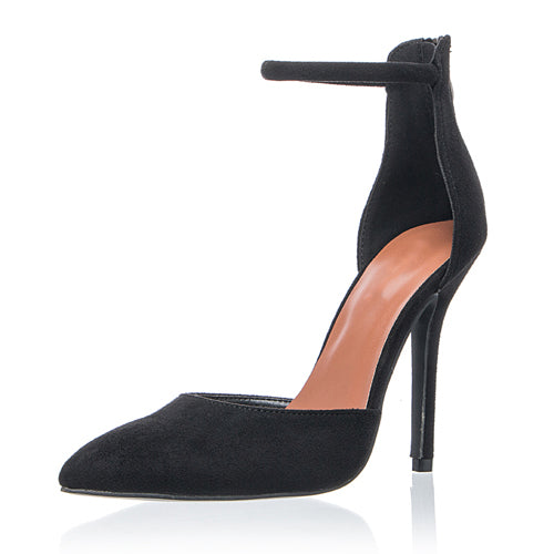 Shop Clearance Items Online Women Summer High Heels Sandals for Girls Flock Ankle Strap Sandals Concise Classic Zipper High Heels Sandals