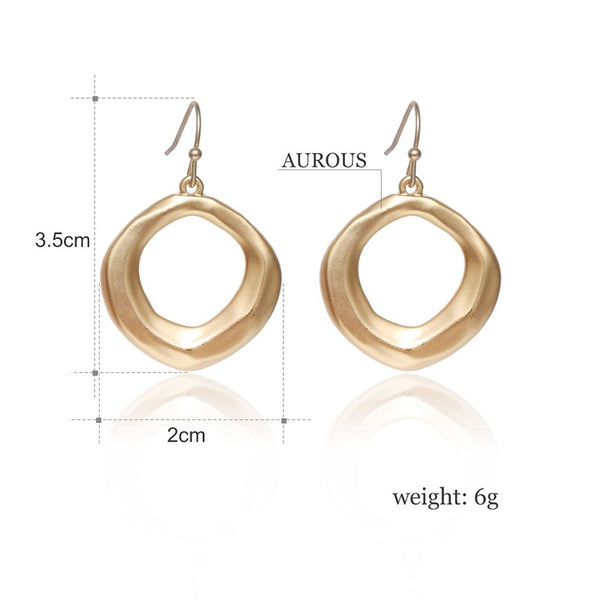 Hot Selling Hollow Square Gold Earrings