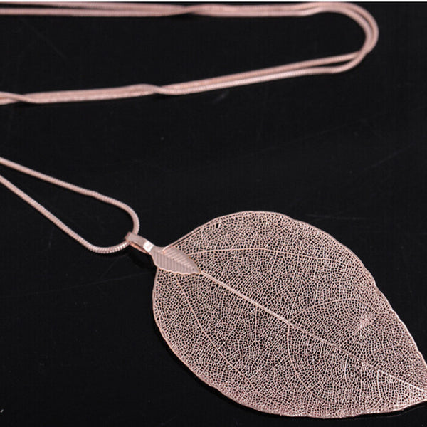 Golden Leaf Ethnic Necklace Statement Pendant Necklaces Kuniu 2017 Long Chian Chockers For Women Jewelry Woman Collier Hot Sale