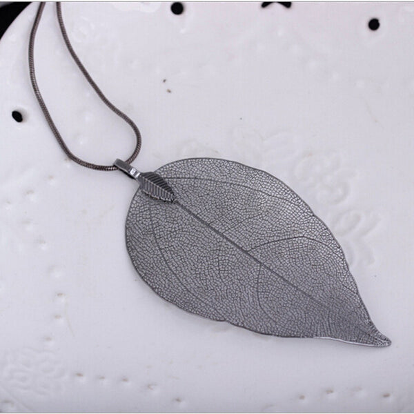 Golden Leaf Ethnic Necklace Statement Pendant Necklaces Kuniu 2017 Long Chian Chockers For Women Jewelry Woman Collier Hot Sale