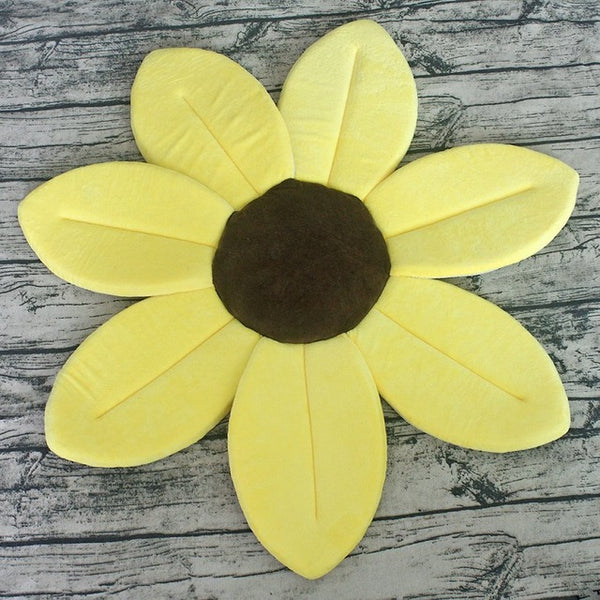 0-1 Years Newborn Baby Flower Pillow Soft Lotus Shape Foldable Cushion Sunflower Infant Blooming Mat For Boys Girls