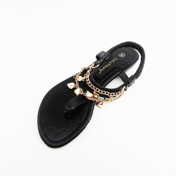 Women's Bohemia Chain Heart Sandals Shoes