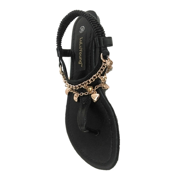 Women's Bohemia Chain Heart Sandals Shoes
