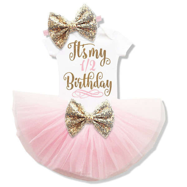 Two Year Baby Sets Newborn Baby Girl 1st 2nd Birthday Cake Smash Outfit Toddler Girl Little Bebes Infant Party Wear Kids Clothes