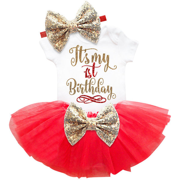 Two Year Baby Sets Newborn Baby Girl 1st 2nd Birthday Cake Smash Outfit Toddler Girl Little Bebes Infant Party Wear Kids Clothes