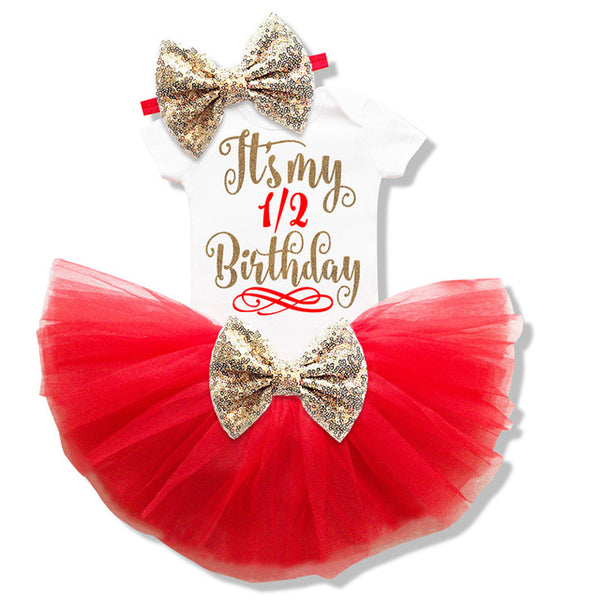 Two Year Baby Sets Newborn Baby Girl 1st 2nd Birthday Cake Smash Outfit Toddler Girl Little Bebes Infant Party Wear Kids Clothes