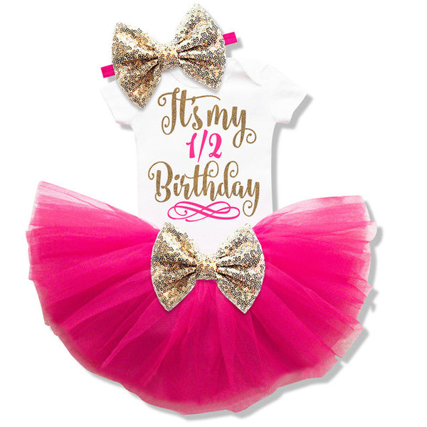 Two Year Baby Sets Newborn Baby Girl 1st 2nd Birthday Cake Smash Outfit Toddler Girl Little Bebes Infant Party Wear Kids Clothes