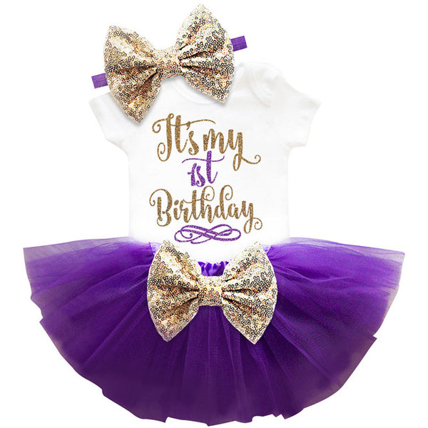Two Year Baby Sets Newborn Baby Girl 1st 2nd Birthday Cake Smash Outfit Toddler Girl Little Bebes Infant Party Wear Kids Clothes
