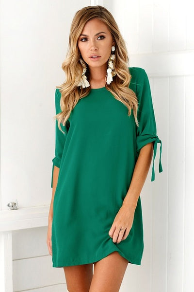 Summer Autumn New Women casual Beam sleeve Chiffon O neck Dress long Dresses