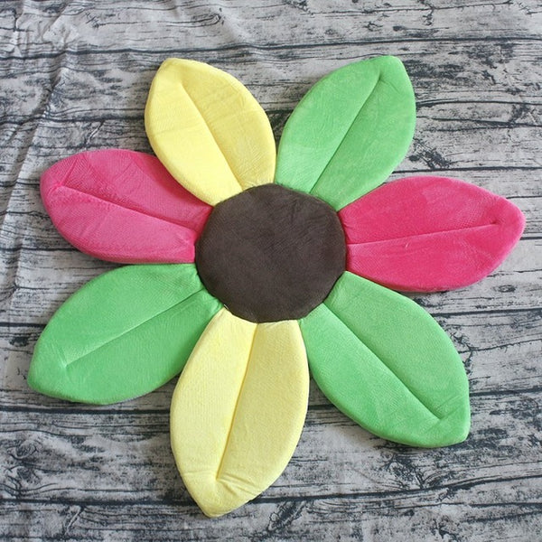 0-1 Years Newborn Baby Flower Pillow Soft Lotus Shape Foldable Cushion Sunflower Infant Blooming Mat For Boys Girls