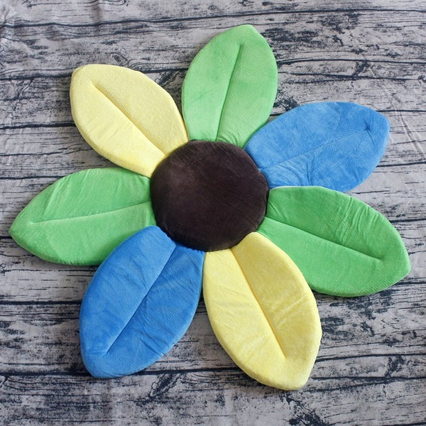 0-1 Years Newborn Baby Flower Pillow Soft Lotus Shape Foldable Cushion Sunflower Infant Blooming Mat For Boys Girls