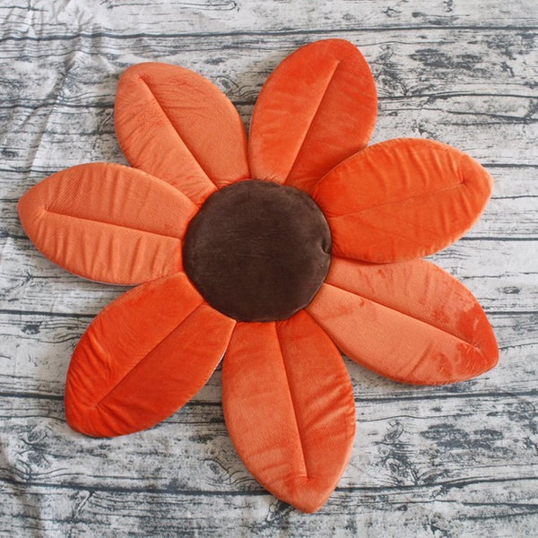 0-1 Years Newborn Baby Flower Pillow Soft Lotus Shape Foldable Cushion Sunflower Infant Blooming Mat For Boys Girls