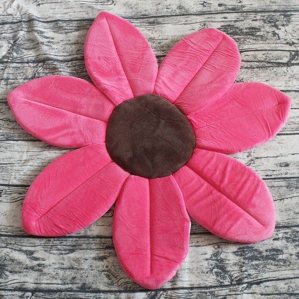 0-1 Years Newborn Baby Flower Pillow Soft Lotus Shape Foldable Cushion Sunflower Infant Blooming Mat For Boys Girls