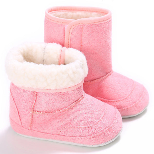 Winter Super Warm Newborn Baby Girls First Walkers Shoes Infant Toddler Soft Rubber Soled Anti-slip Boots Booties