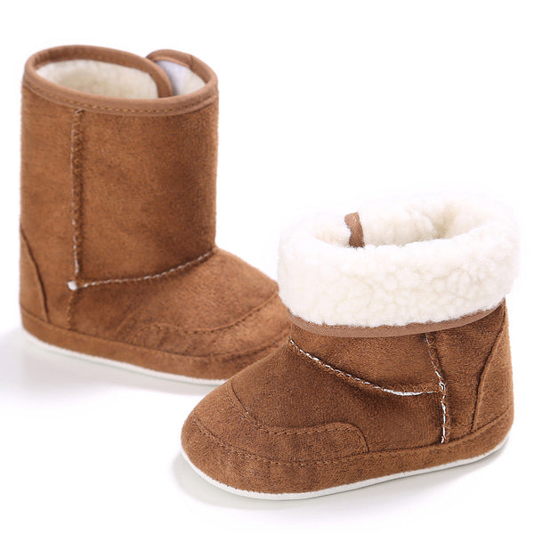 Winter Super Warm Newborn Baby Girls First Walkers Shoes Infant Toddler Soft Rubber Soled Anti-slip Boots Booties
